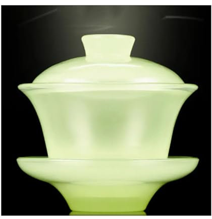 ZZTWER Chinesische Teetasse Teeschale, Seladon-Teeschale, Keramik, verdickte Teeschale für Zuhause, Büro, Sammlung, Urlaub, Geschenk, Wohnzimmer, Balkon Teetassen mit Deckel