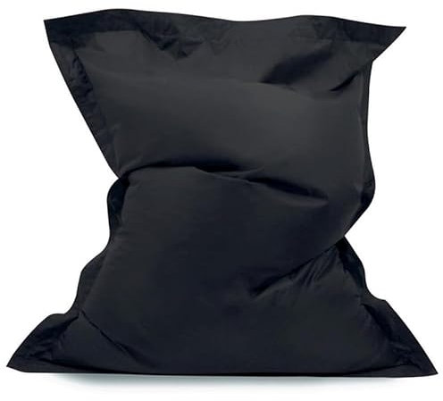 Sitzkissen Sofa Beanbag Extra Großer Stuhl Strand Outdoor Wasserabweisend Liege Großer Sitzsack Schwimmbad Bohnenbeutel Riesige Bagsackstuhl Floating Bohnenbeutel (Ohne Füllung),Schwarz,180Cm*140Cm
