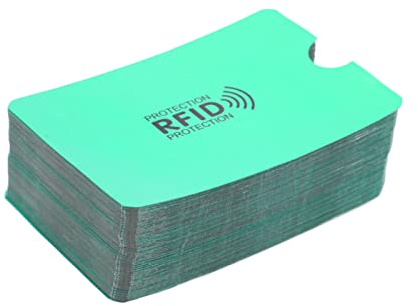 Funda de Protección contra Robo de Tarjetas, Fundas de Bloqueo de Tarjetas Finas y Portátiles a Prueba de Desmagnetización para Tarjetas de Compras (Green)