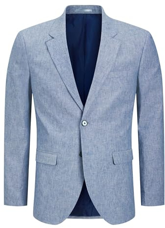 JACK & JONES Blazer Monopetto Plus Size Regular Fit Blazer, Blu Náutico, 64 Große Größen