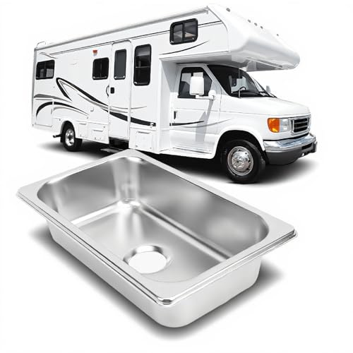 304 Stainless Steel Embedded Hand Wash Basin, 240x135x60mm, Round Waste Outlet, Polishing Drawing Finish, for RVs, Campers, Boats