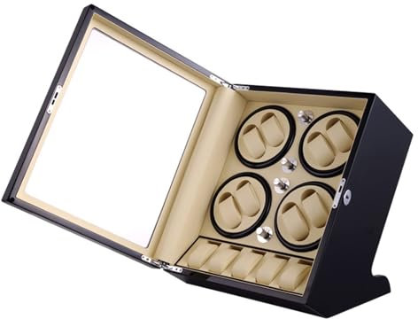 PAHION Luxus Automatische Uhrenbeweger Für 8+5 Uhren Automatische Uhrenbeweger Box Mit Zusätzlichen Speicherplätzen Uhrenvitrine Mit Leisem Mabuchi-Motor Aussehen des Klavierlacks(A)