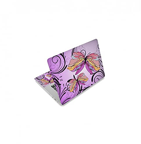Laptop Skin Aufkleber Schmetterling und Blumen Notebook Computer Skins für 10 12 13 15 15,6 Zoll