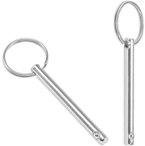 6 PCS Quick Release Pins,Spring Pins - Carbon Steel Safety Pins with Anti-Loss Spring Lock Design (M6*60mm)