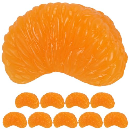 Amosfun 10stücke Künstliche Orangenscheiben Simulation Obst Scheiben Dekoration Für Heimdeko Foto Requisiten Schreibtischornament