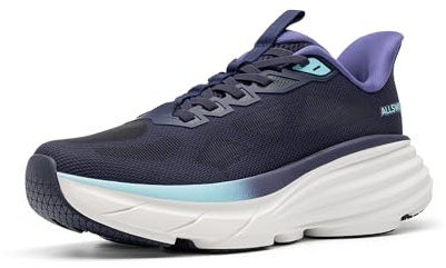 ALLSWIFIT Scarpe da Ginnastica Donna Slip On, Cuscino per Corsa, Tennis Antiscivolo, Comode per Allenamento in Palestra, Sneakers Sportive Traspiranti e alla Moda,Size 38,Blu,AWUMRS2514