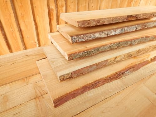 Schwartenbrett Lärche 80 cm / 0,8 m unbesäumt rustikal Deko Zaun retro Brett Bohle 1 Stück