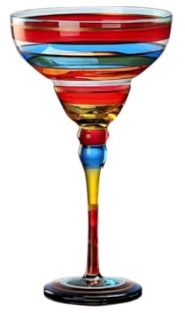Vasos de margarita soplados a mano, vasos de bar modernos, vasos de cóctel, cristalería para fiestas en casa, bodas, transparentes (red wave)