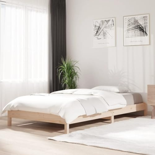 AJJHUUKI Betten & Zubehör-Betten & Bettrahmen Stapelbett ohne Matratze 80x200 cm Massivholz Kiefer