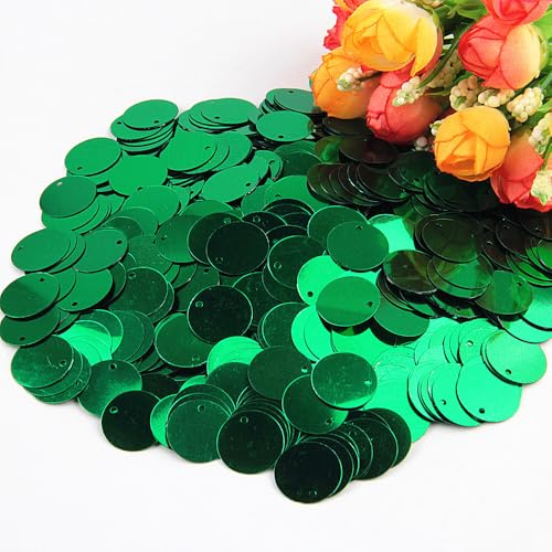yikkiykk 1200 Pezzi di Paillettes Piatte Rotonde da 10 mm、15mm 、20mmPaillettes Cucito Artigianato Fai da Te Ricamo Abbelli