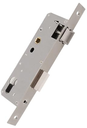 Aartner Stainless Steel mortice Door Lock, 85MM Center 20/25/30/35/40/45/50MM Backset Door Lock for Internal and External Doors, Satin Nickel Frame Mortice Deadlock for Home (40MM Backset)