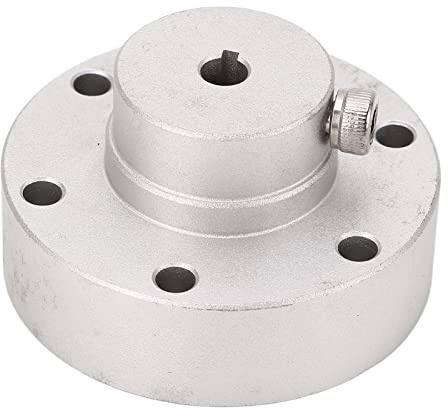 ANKROYU Accoppiamento dell'albero flangia 6 mm in lega di alluminio ad alta resistenza connettore preciso per motori e ruota argento durevole 56,9 mm diametro esterno facile insta