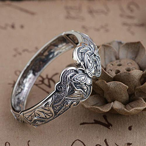 For Women,Handmade S925 Retro Women'S Pansies Adjustable Jewelry Thai Ethnic Clothing Accessories Jewelry