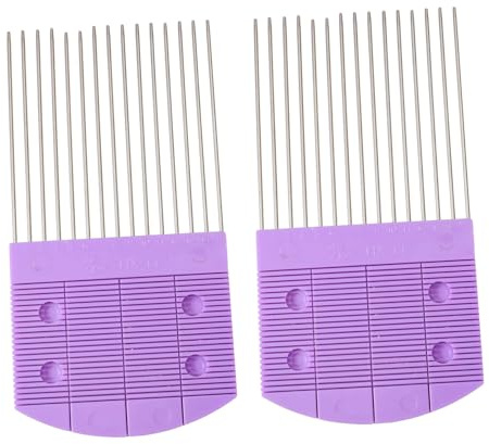 WRITWAA 2 Pezzi Pettine Quilling in Acciaio Inossidabile con Manico Plastica Strumenti DIY per Creare Fiori e Foglie di Carta Accessori Quilling per Artigianato Manuale Creativo