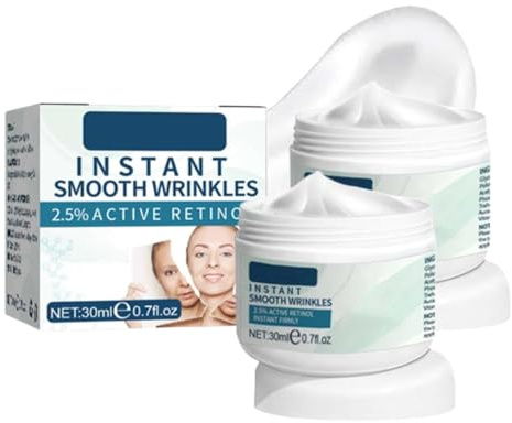 Antifaltencreme Soforteffekt, 5 Sekunden Lifting Firming Anti-Aging, Tränensäcke und schlaffe Haut, Faltencreme mit Soforteffekt,Instant Face Tightener Cream,Faltencreme Instant Faltenentferner (2PC)