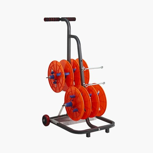 Cable Reel Holder And Dispenser,Heavy-Duty Electrical Wire Spool Rack Dispenser with Wheels - Multi-Axle Cable Caddy, Wire Unroller & Spinner for Electricians & Industrial Tools
