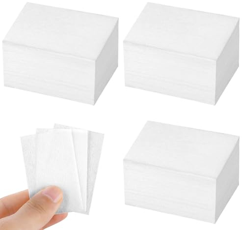 1000 Stück Fusselfrei Nagel Wattepads, Zelletten für Gelnägel, Nagellackentferner Pads, Fusselfreie Nageltücher für Cleaner Gelnägel Nagellackentferner Wattepads fürs saubere Nagelkunst (Weiß)