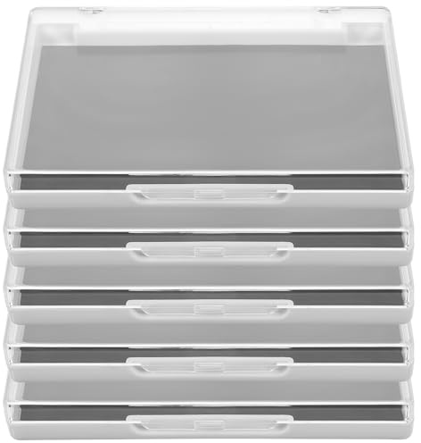 Veemoon Palette Magnétique Vide 5 Pièces Couvercle Transparent, Plateau à Maquillage Vide pour Ombres à Paupières et Blush, pour Usage Quotidien