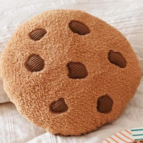 Gwezmxs Plüschkissen, 45cm Keksförmiges Süße Kissen Rund Sofakissen, Lustige Dekokissen für Boden Sofa Schlafzimmer - Cookie Cushion