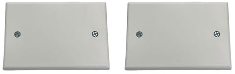 Lot de 2 couvercles avec vis pour boîte électrique 503, cache-boîtier universel blanc, plaque aveugle pour fermeture de boîtes encastrables, avec vis incluses