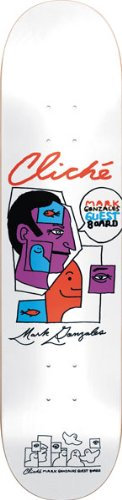 Generic Cliche Skateboard-Gonzales Guest Board weiß Deck, 7,9