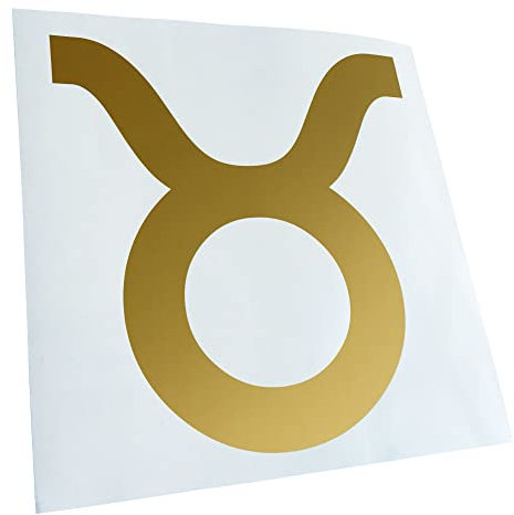 Kiwistar - Autoaufkleber - gold - 60 x 55 cm - Stier Sternzeichen - Heckscheibenaufkleber Auto Aufkleber wetterfest für Kfz LKW Mofa Truck - Sticker außen selbstklebend Tuning Zubehör für Fenster