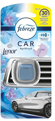 Febreze Lenor Lot de 3 désodorisants pour Voiture Parfum d'avril Parfum Anti-odeurs Alternative à l'arbre parfumé