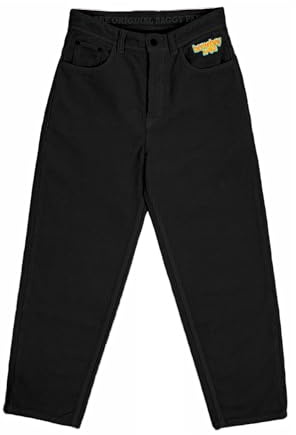 Homeboy Unisex X-Tra Baggy Cord Byxor, Black, 30 L32