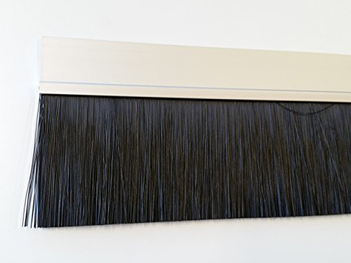 Bürstendichtung IBE120 PP Höhe 120 mm Alu silber eloxiert endbehandelt mit PP-Bürste Länge 150 cm