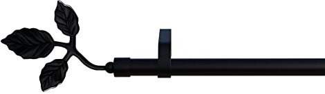 Gardinenstange Toskana 1, schwarz, 16mm Durchmesser, 100cm, inkl. Trägern