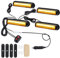 COLFULINE 13cm 4pcs COB Luces de Advertencia Intermitente Luz Estroboscópicas de IP65 Impermeables Control Principal 12V 24V Universal para Camiones，Remolque y Caravana