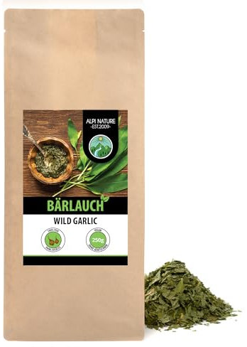 Alpi Nature Wild Garlic 250g 8.8 oz, Dried and Chopped Wild Garlic Seasoning for Cooking