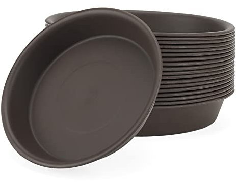 ZEONHAK 20 PCS 15.7cm Plastic Plant Pot Saucers, 6 Inch Round Flower Pot Drip Trays Fit for Indoor and Outdoor Plants, Garden, Coffee