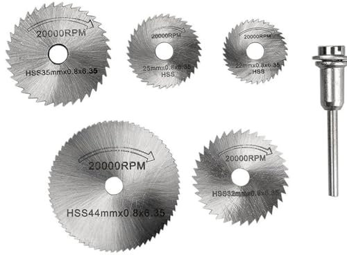 HSS-Kreissägeblatt mit 1/8-Zoll-Verlängerungsschaft zum Schneiden von Holz, Kunststoff, Metall und Kunsthandwerk.