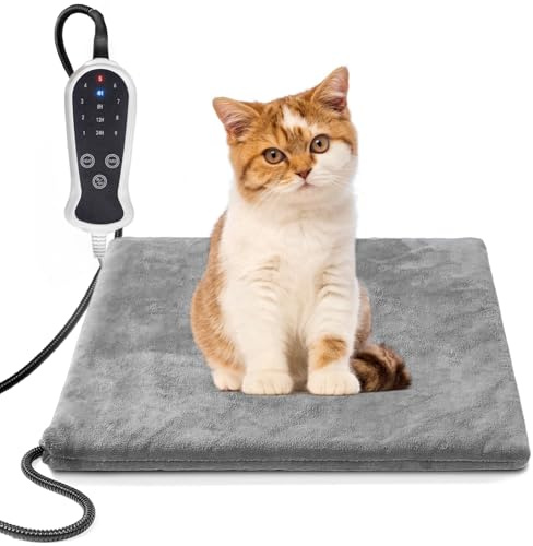 RC SLL Pet Heating Pad, Cat & Dog Heated Bed, Electric Heat Pad with Chew Resistant Steel Cord, 45 x 45cm