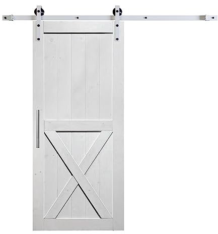 Home Deluxe - Holzschiebetür SHIVA - Kiefernholz - 205 x 90 cm, inkl. Gleitschiene und Rollen I Holztür Wohnungstür Innentür