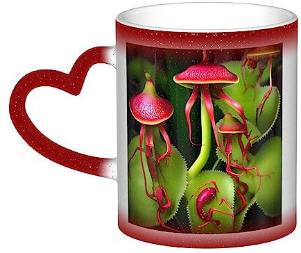 ZISHAK Fleischfressende Pflanze Sternenhimmel Farbwechsel-Tasse, geeignet für Geburtstag, Halloween, Jahrestag und Weihnachten