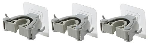 Cabilock 6piezas Soporte De Pared para Mopas Gancho Creativo para Almacenamiento Baño y Cocina Clip Resistente y Fácil De Instalar