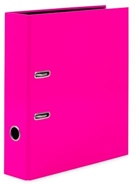 HERMA Ordner A4 Neon Pink Set, 5 Stück, 7 cm breit, Kinder Ringordner, einfarbiger Aktenordner in leuchtender Neon Farbe für Jungen und Mädchen