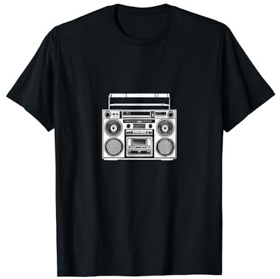 Vintage Nostalgie Retro 80er Jahre Boom Box Radio für Musikliebhaber T-Shirt