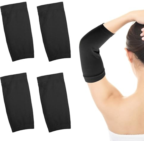 2 Pairs Forearm Tattoo Cover up Sleeve Tattoo Sleeves for Women Forearm Tattoo Cover Sleeve Arm Sleeves for Women Men(Black, 7.9 X 3.9 Inch)