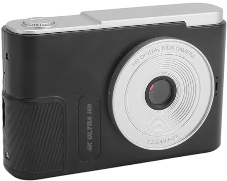Cámara Digital, Cámara para Niños FHD 4K, Cámaras Digitales de 48 MP de Apuntar y Disparar con Zoom de 16X, Pantalla de 2,4 Pulgadas, Cordón, Cámara Pequeña Compacta para Niños,