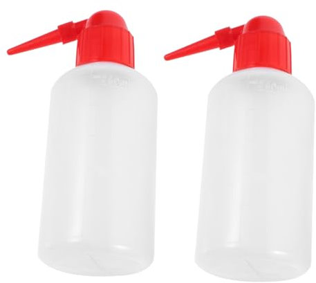 ULTECHNOVO 2stücke Schmale Waschflasche Aus Kunststoff Mit Abgewinkeltem Kopfdesign Und Graduierter Skala Für Laborgebrauch Leicht Zu Reinigen Und Tragbar