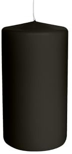 Risthò 56205_18 Candele Cero, Nero, Diametro 8 cm, Altezza 15 cm, 2 pezzi
