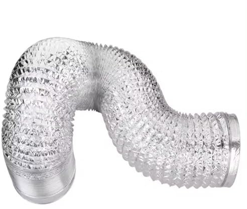 Aluflexschlauch Flexibel PVC Alurohr Schlauch Mit 2 Schlauchschelle Edelstahl Lüftungsschlauch Schallgedämmter Wärmeisolierung Alu Flexrohr 80/100/120/150/160/170/180/200/250/300mm(4m,170mm)