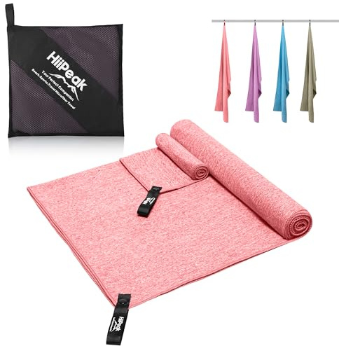 HiiPeak Mikrofaser Handtuch – Kompakt & Leicht, Schnelltrocknend Microfaser Badetuch | Saugfähiges Sporthandtuch für Fitness, Fitnessstudio, Schwimmen & Gym