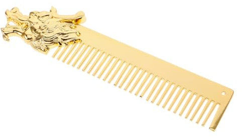 Healeved Metal Hair Comb Zinklegierung Mit Drachenmuster Multifunktionaler Haarkamm Für Und Für Haar Und Bartstyling Tragbar Und Langlebig