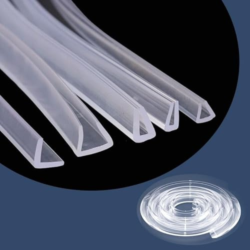 GSKFXJ Silikon Kantenschutz Transparent U Profil Kantenschutzprofil Für Glas, 300cm Tischecken Fassungsprofil, Tischkantenschutz Für Glastisch, Möbelkantenschutz(2-3mm)