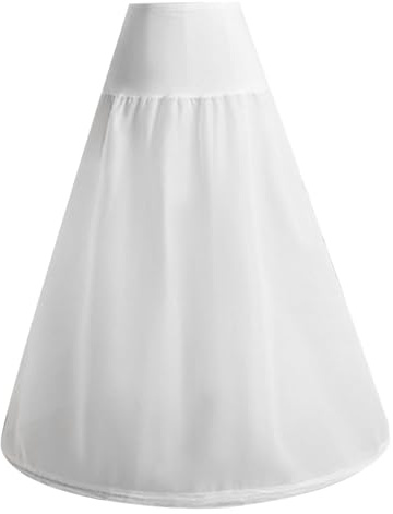 Petticoat Skirt for Women Under Dress 37.4 Inch White Crinoline Underskirt with Adjustable Waistline Short Petticoat for Wedding Bridal Evening Wedding Dress Ball Gown,Petticoat Skirt