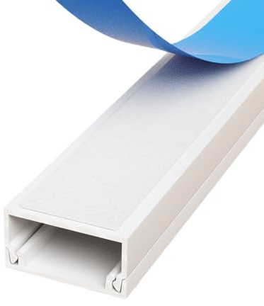Eleeonora Canaleta Cables Suelo,Pasacables Suelo,Canaleta para Cables,Canal De Cable Flexible,Canaleta para Cables Cuadrada,Canaleta Cables Autoadhesivo,para ProteccióN De Cables